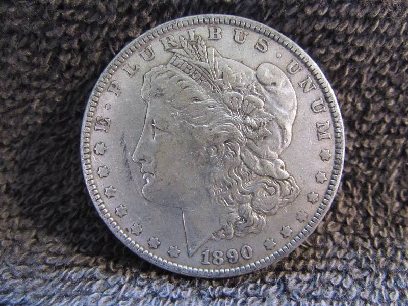 1890 MORGAN SILVER DOLLAR, 90% SILVER COIN