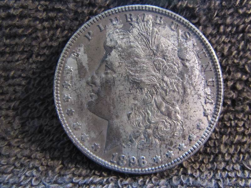 1896 MORGAN SILVER DOLLAR, 90% SILVER COIN