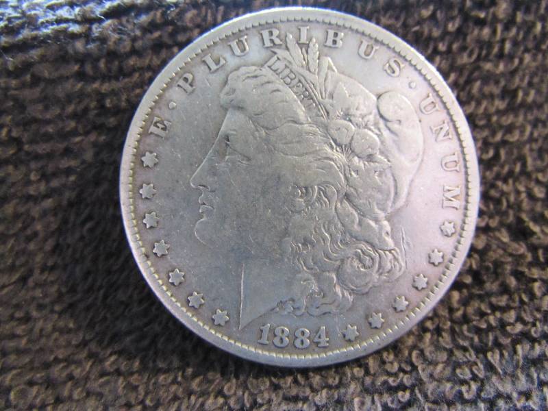 1884 MORGAN SILVER DOLLAR, 90% SILVER COIN