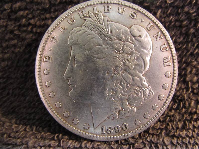 1890 MORGAN SILVER DOLLAR, 90% SILVER COIN