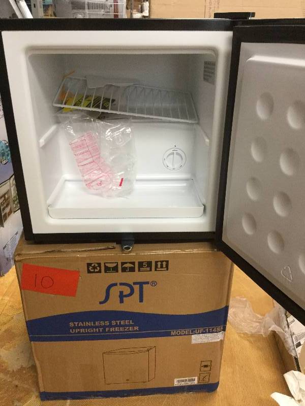 SPT 1.1 cu. ft. Upright Compact Freezer in Stainless Steel, Energy Star Model UF-114SS