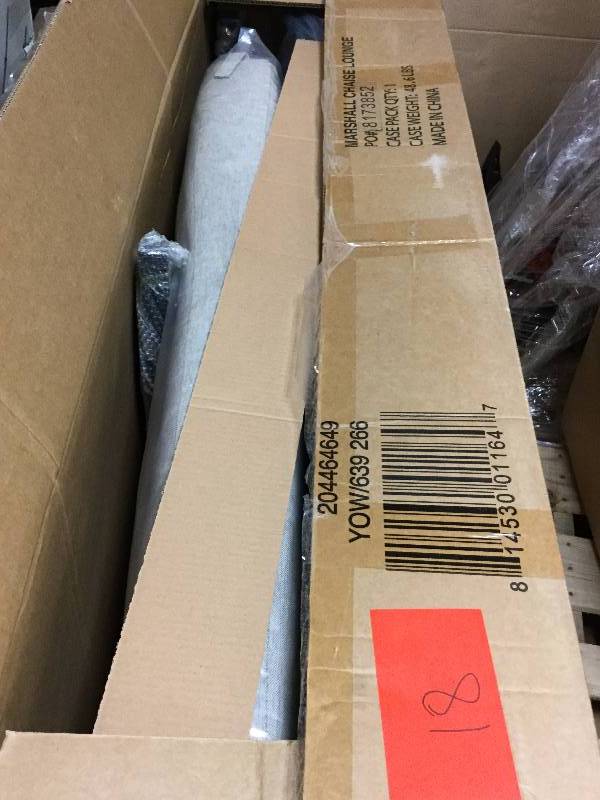 Hampton Bay Chaise Lounges Marshall Patio Chaise Lounge  bare- never used in original pkg