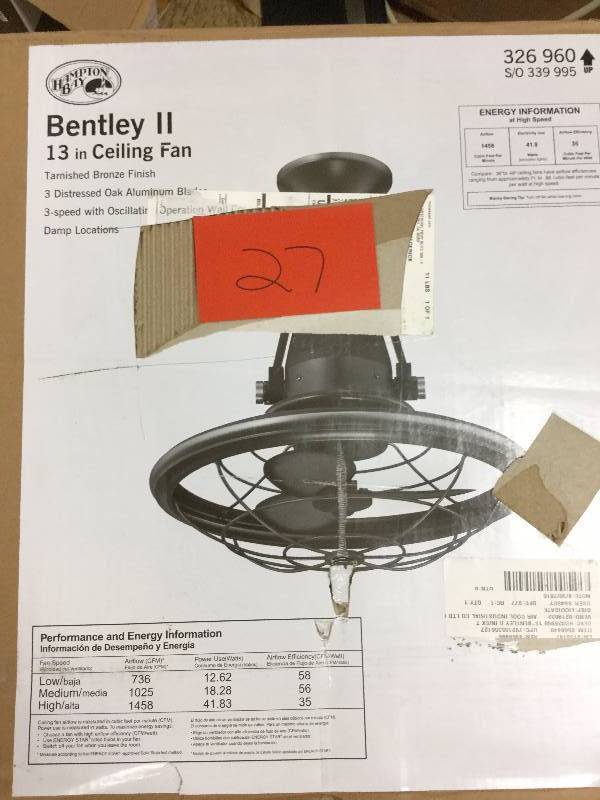 Bentley II 13 In Ceiling Fan Never used in original box