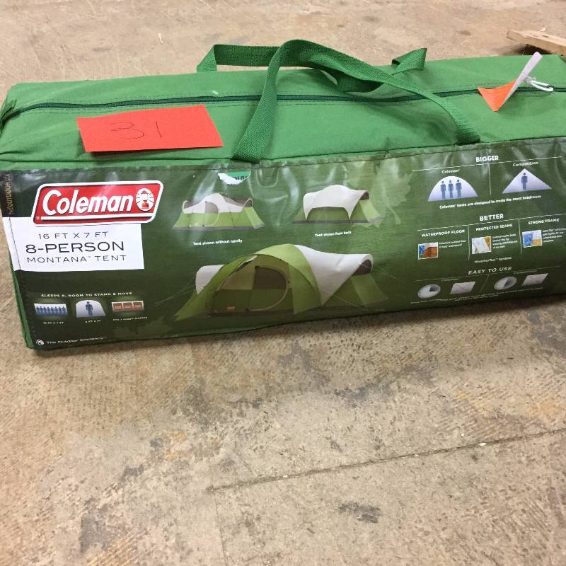 Coleman Montana 8-Person 1-Room Modified Dome Tent Never used