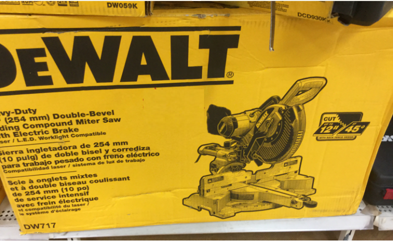 Dewalt 10 in. (254 mm Blade) Double Bevel Sliding Compound Miter Saw Never used open Box stock and actual phothos used to display item