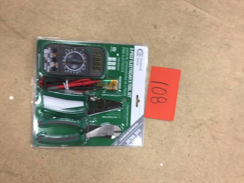 Commercial Electric 3 PC Electrivian Tool Set New sealed package