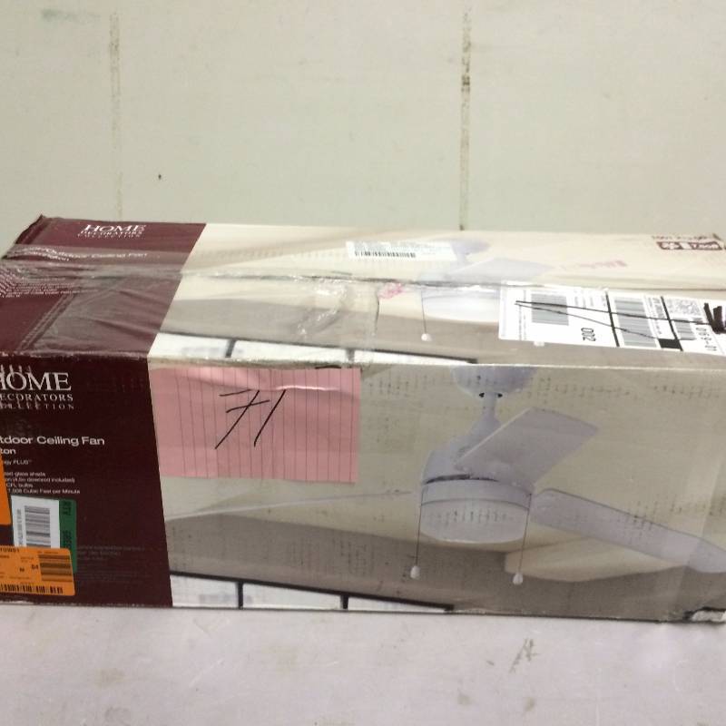 Home Decorators Collection Ceiling Fans Carrington 60 in. White Ceiling Fan YG41 never used stock and actual photos used to display item