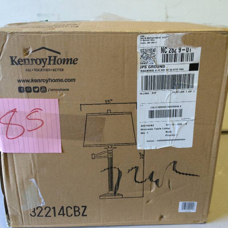 Kenroy Home 32214CBZ Copper Bronze Riverside Riverside 1 Light Swing Never used in original box stock and actual photos used