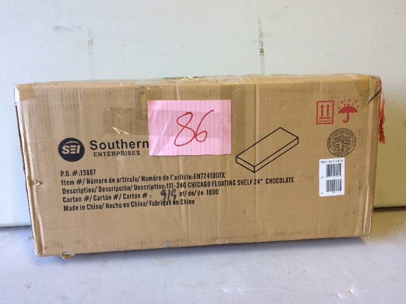 Southern Enterprises Chicago Floating Shelf Espresso 24 New in original Box