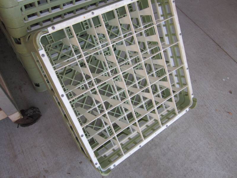 lot 6 image: Glassware Dishwasher Trays and Utility Cart