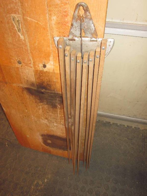 lot 27 image: Vintage Wood Iron Board & Clothes Dryer