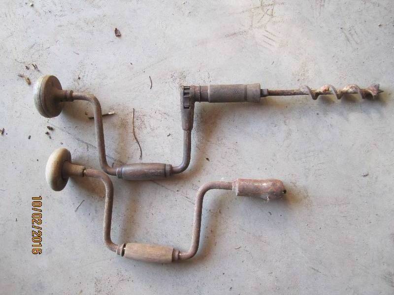 lot 50 image: 2 antique hand drills...