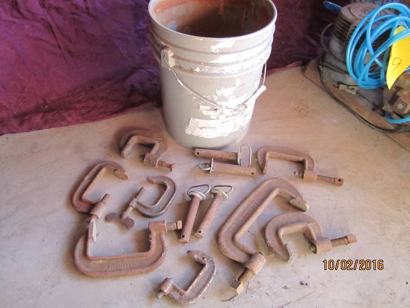 lot 58 image: Bucket of C clamps...