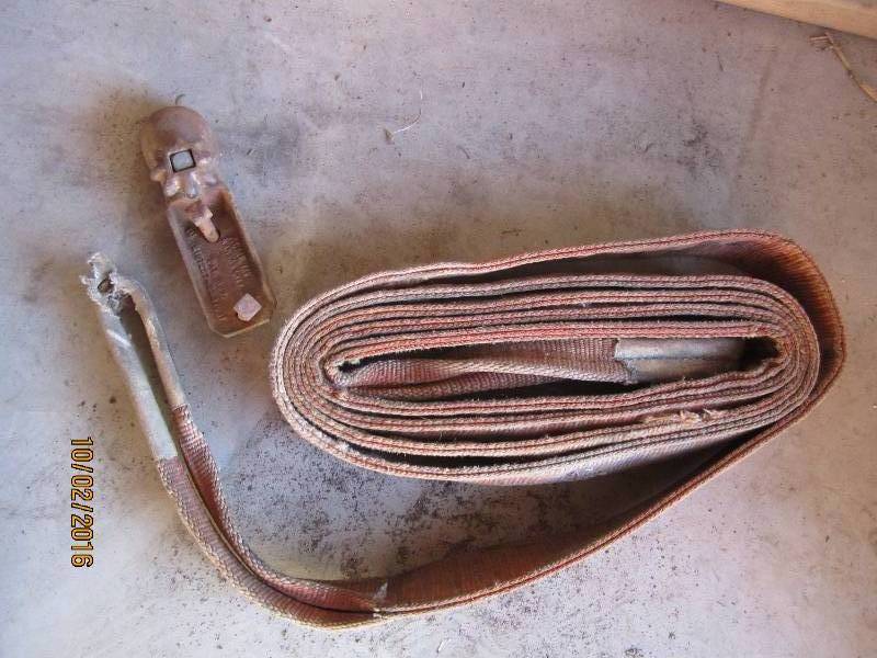 lot 74 image: Tow rope and antique hitch...