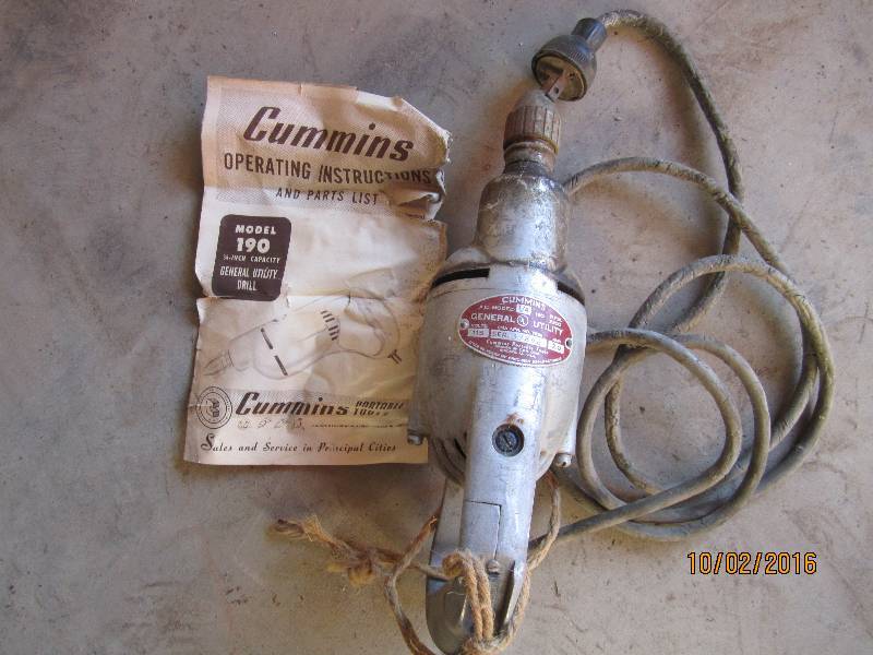 lot 88 image: Antique drill with instructions...