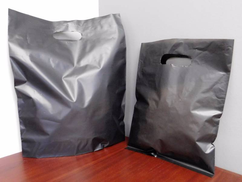 Black Die Cut Handle Bags