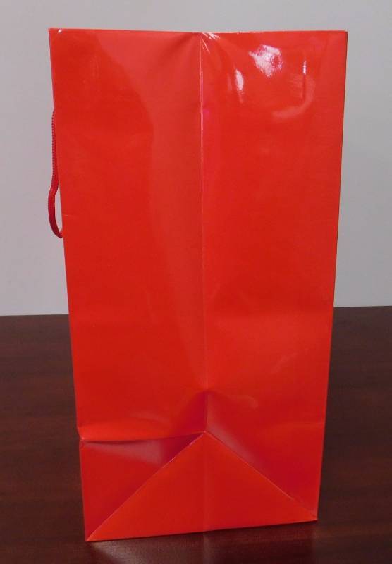 Glossy Red Shopping Bags - 16 x 6 x 12