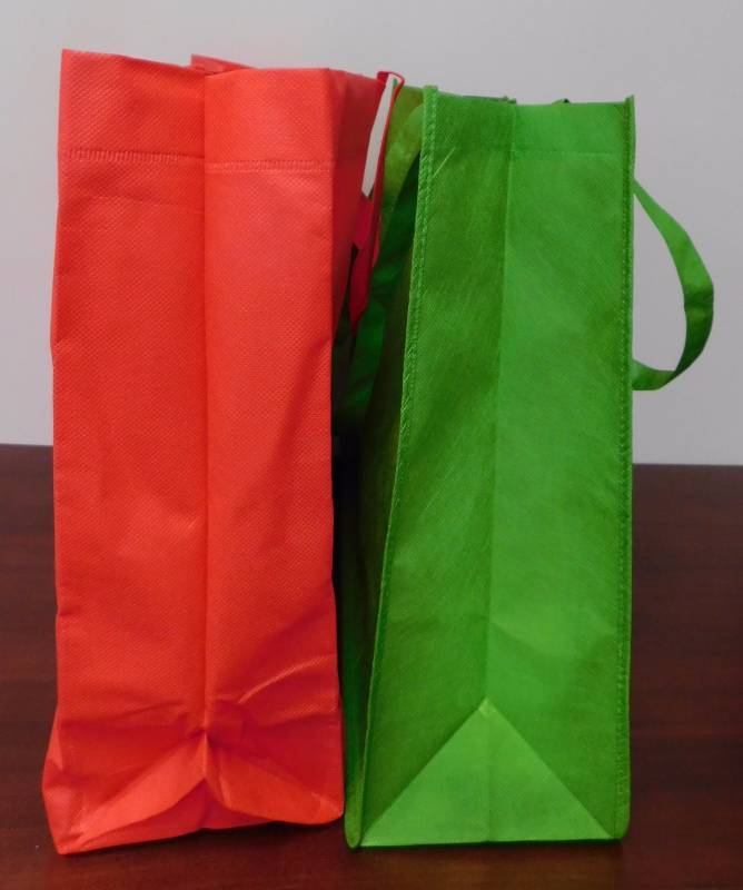 Red & Green Reusable Value Totes - 20 x 16 x 6