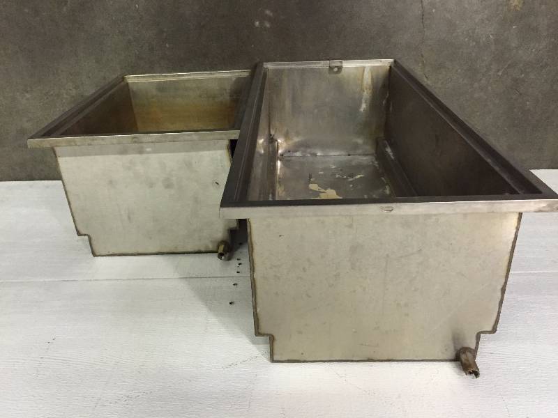 STAINLESS STEEL TANKS 14 X 20 X 10, 14 X 32 X 14 (2)