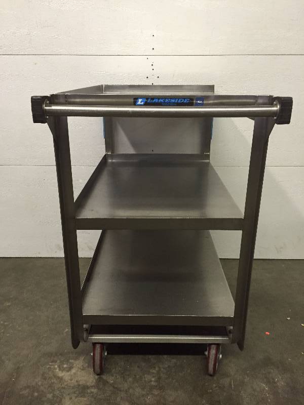 LAKESIDE STAINLESS STEEL CART WITH WHEELS 21 X 33 X 37