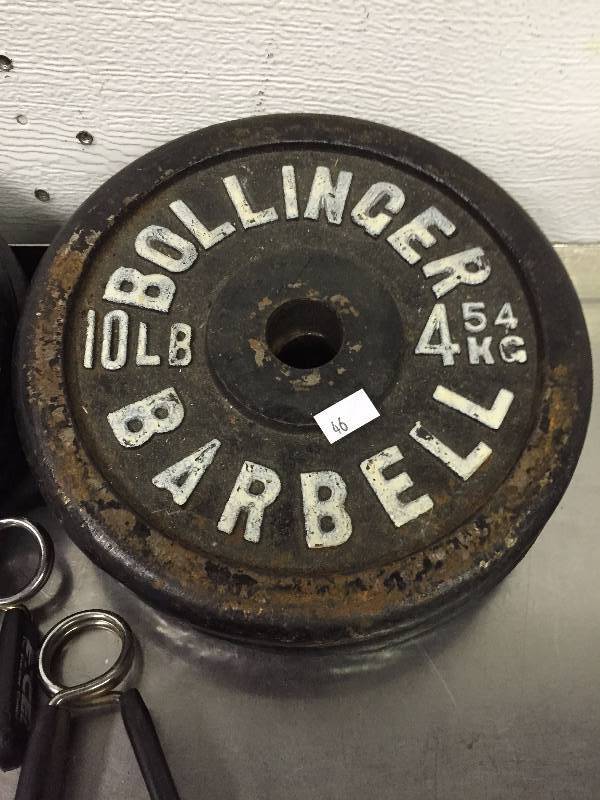 BOLLINGER BAR BELL WEIGHTS 4-10PD WIEGHTS WITH CLIPS