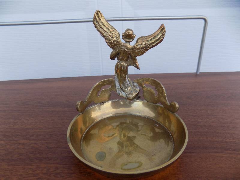 Brass Angel Serving Dish