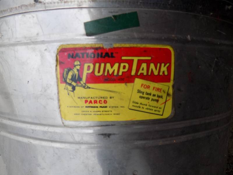 Vintage Fire Fighter Pump Tank