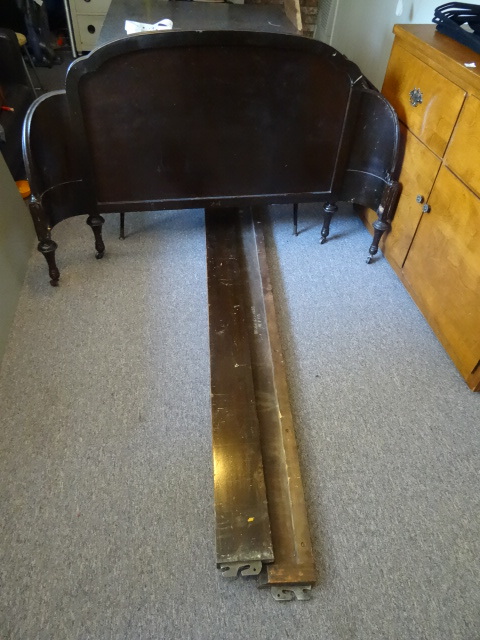 Vintage wood bed.