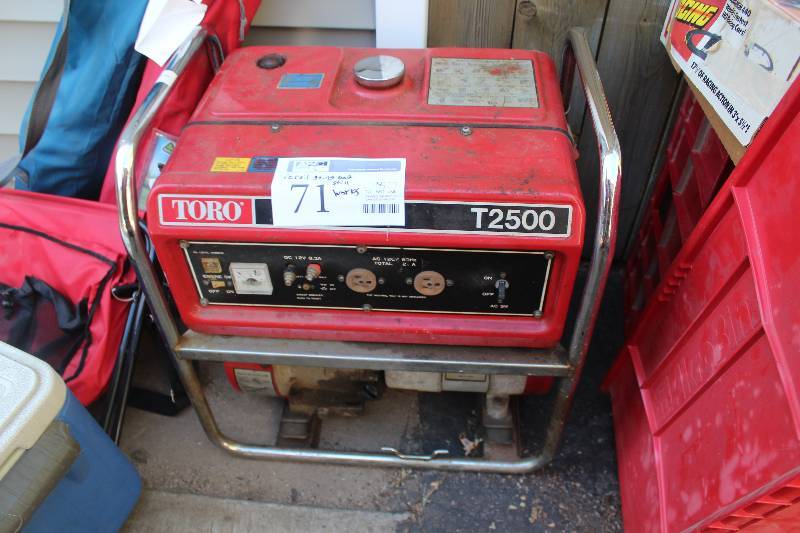 lot 71 image: Toro T2500 Generator
