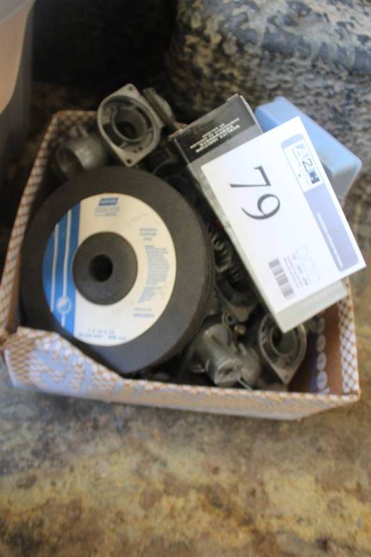 lot 79 image: Lot of Tools Including Norton 7 General Purpose Disc #G8633893, Head Assembly, Organizer of Parts