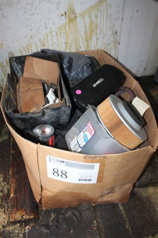 lot 88 image: Lot of Motorcycle Parts Including Kawasaki Front Master Cylinder, Front Brake Caliper, And More