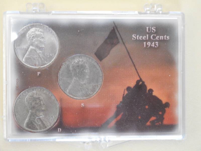 lot 88 image: 1943 P, D, S - Lincoln Steel Wheat ...