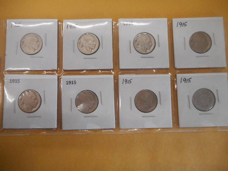 lot 8 image: 1915 P - Buffalo Head Nickel - Qty....