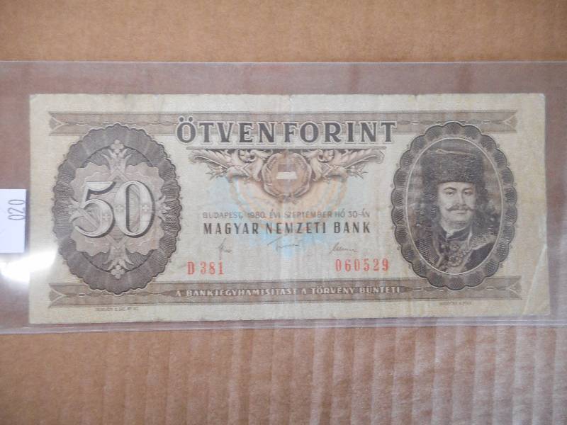 lot 20 image: Hungary Bank Note, Sept. 30,1980 - ...