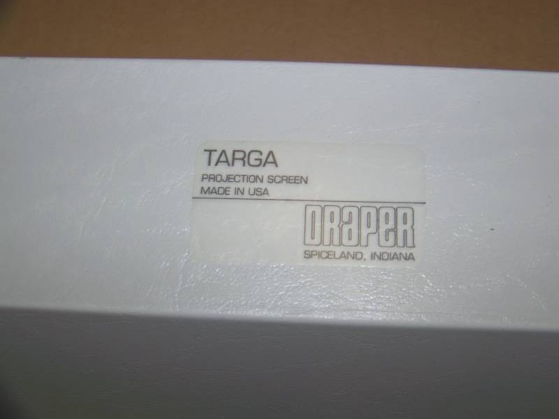 lot 28 image: Draper, Targa, Motor-Operated  Electric Projection Screen with Low Voltage Control Module with Control Switch
