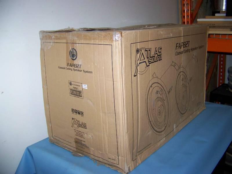lot 44 image: (Pair) Atlas Sound, FAP82T, In-Ceiling Speakers  Loudspeakers - BRAND NEW in Original Box