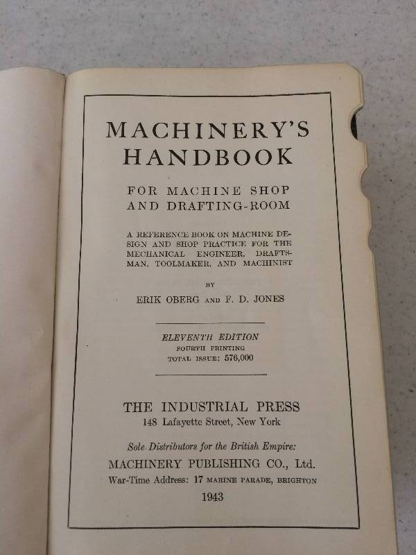 lot 16 image: Machinery Handbook and Calendar