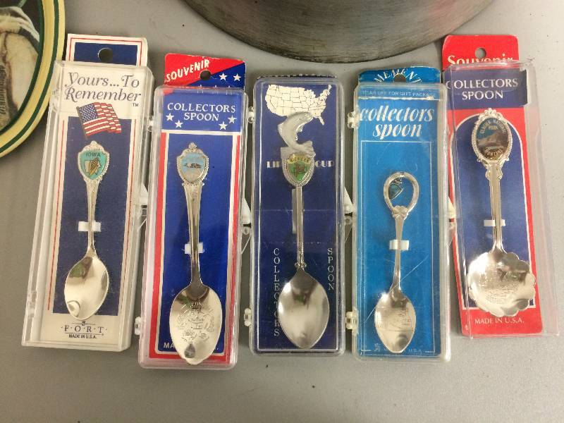 lot 90 image: Collectible Spoons, Coke and Tea Pot