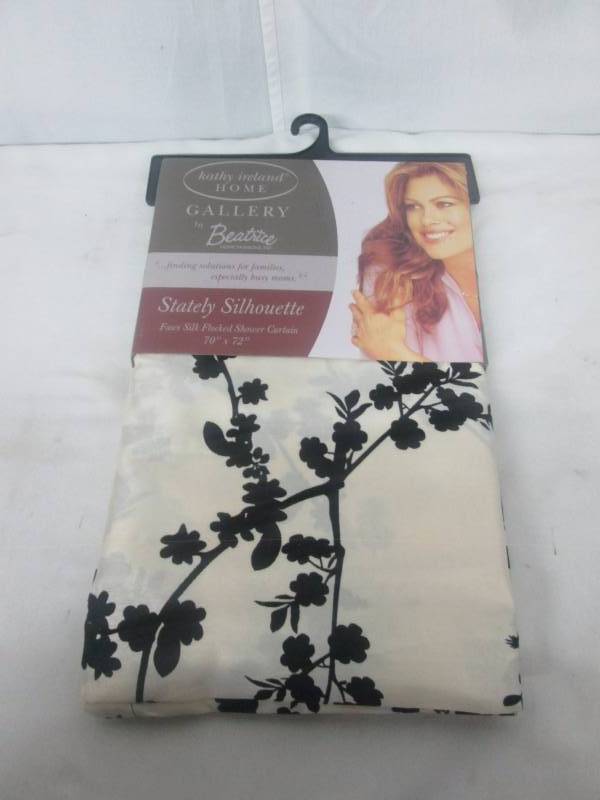 Kathy Ireland Home Amore Flocked Shower Curtain