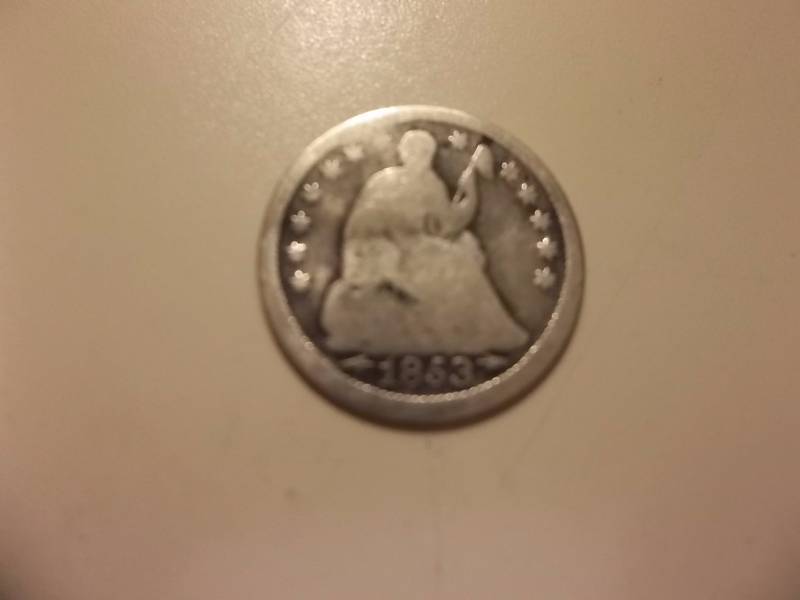 1853 12 Dime