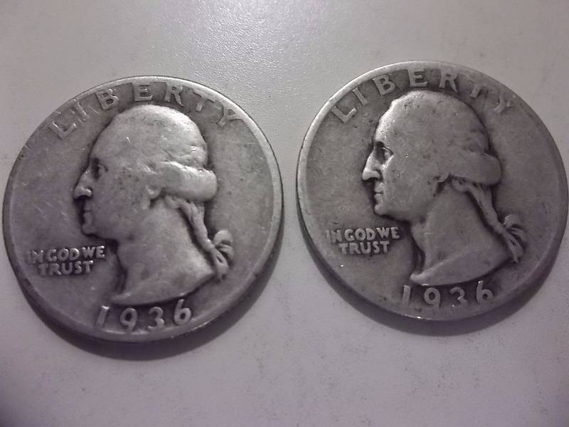 2 Washington Quarters 1936, 1936 S