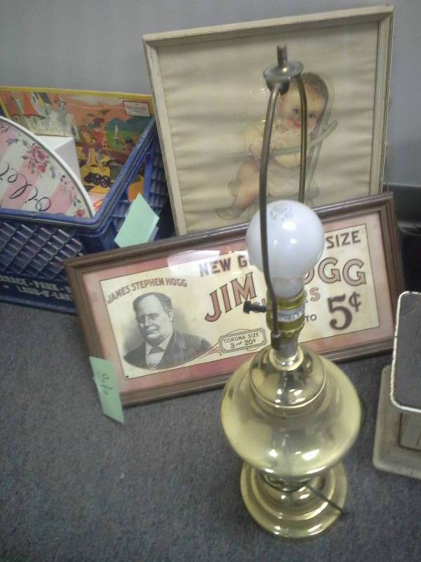lot 48 image: Pictures(2) and Lamp