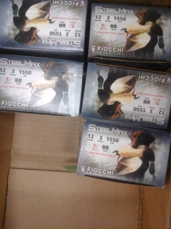 lot 103 image: 12 gauge Shot Gun Shells(5 boxes)