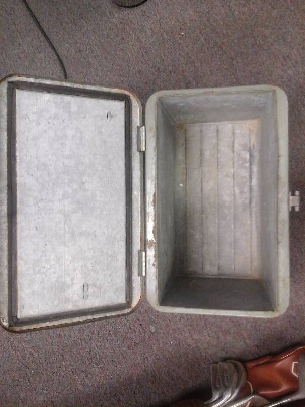 lot 138 image: Antique Metal Cooler