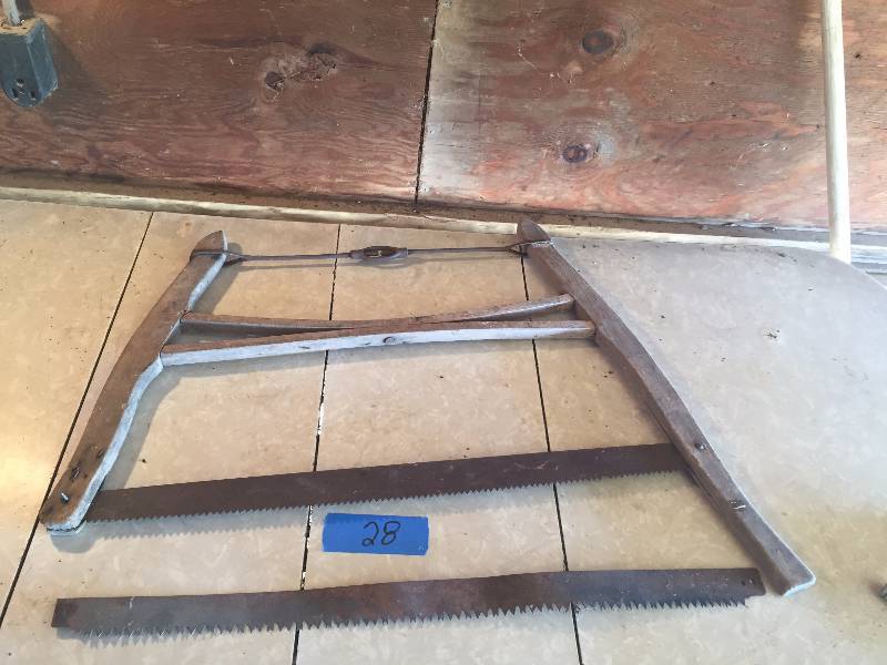 ANTIQUE SAW WITH EXTRA BLADE
