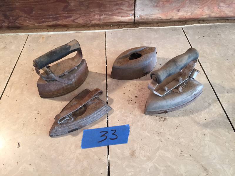 4 VINTAGE IRONS