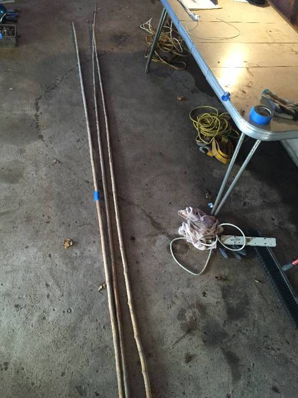 3 FIFTEEN FOOT CANE FISHING POLES