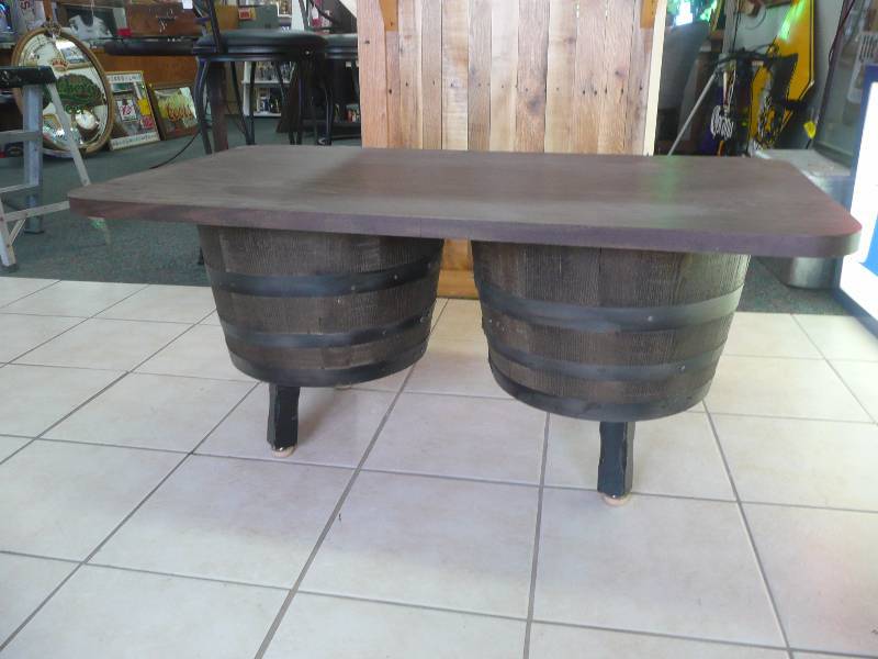 lot 4 image: 1970s - RARE - BARREL COFFEE TABLE  - VERY NICE CONDITION - MATCHES LOTS 1,2&3
