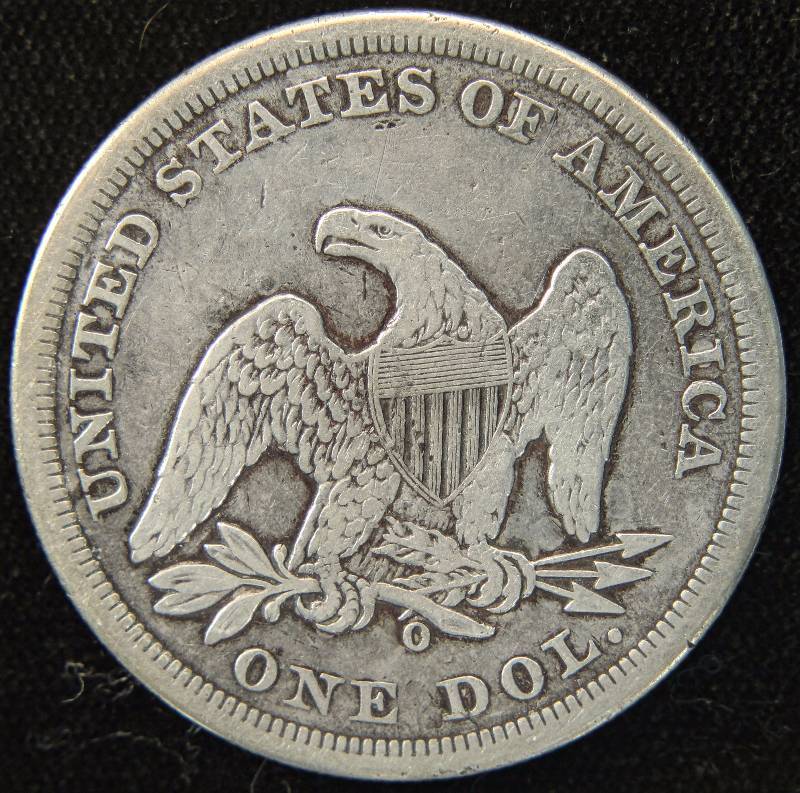 1859-O SEATED LIBERTY SILVER DOLLAR FINE