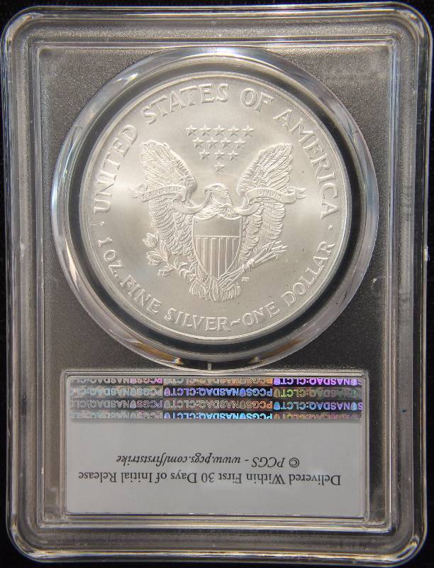 2003 AMERICAN SILVER EAGLE 1 TROY OZ. .999 FINE SILVER MS69 PCGS FIRST STRIKE